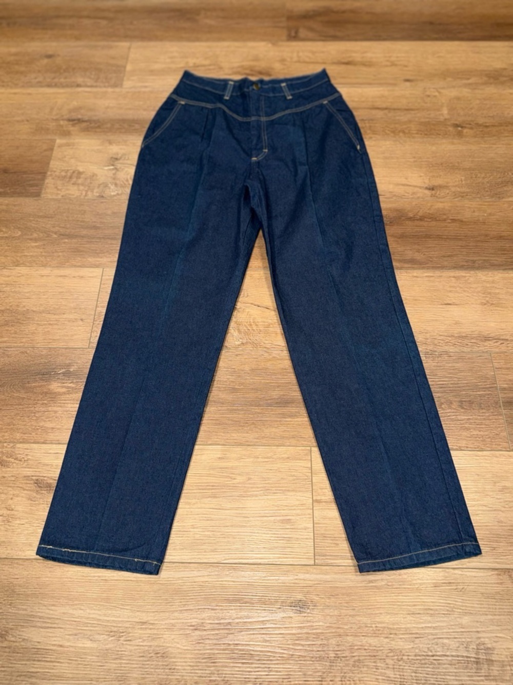 Vintage Sears High Rise NWOT Denim Mom Jeans 14 Dark Wash Western USA 28x30